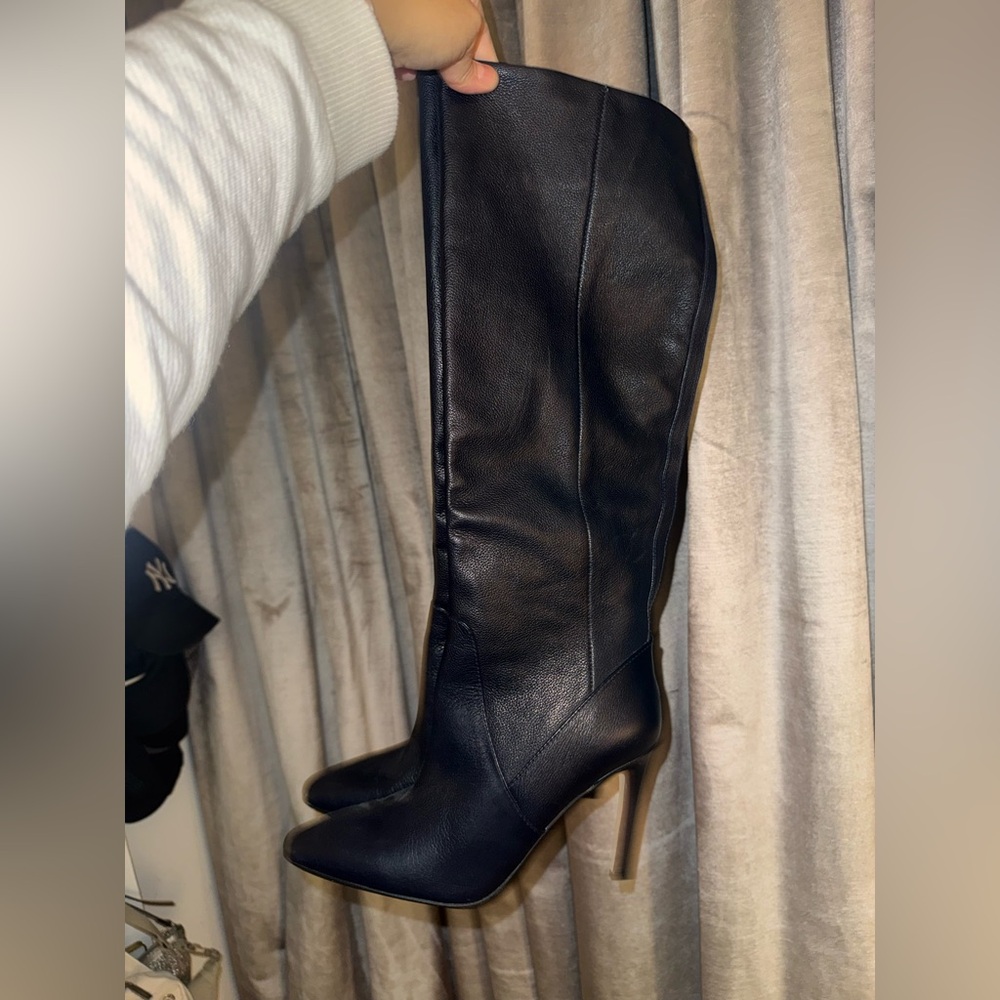 Vince Camuto Black Heeled Boots - Picture 2 of 6